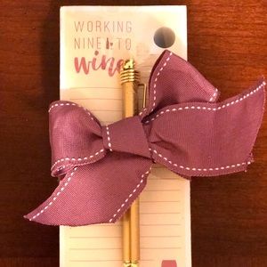 NEW Notepad & Pen Set “Working Nine to Wine”